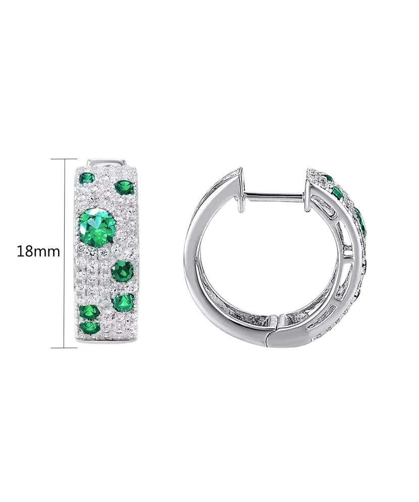 Sidabriniai auskarai su špineliais ir cirkoniais  - Goldinga