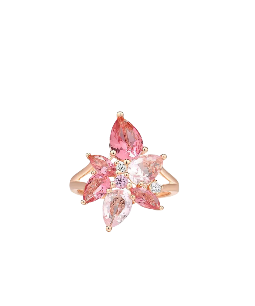 Paauksuotas sidabrinis žiedas su cirkoniu