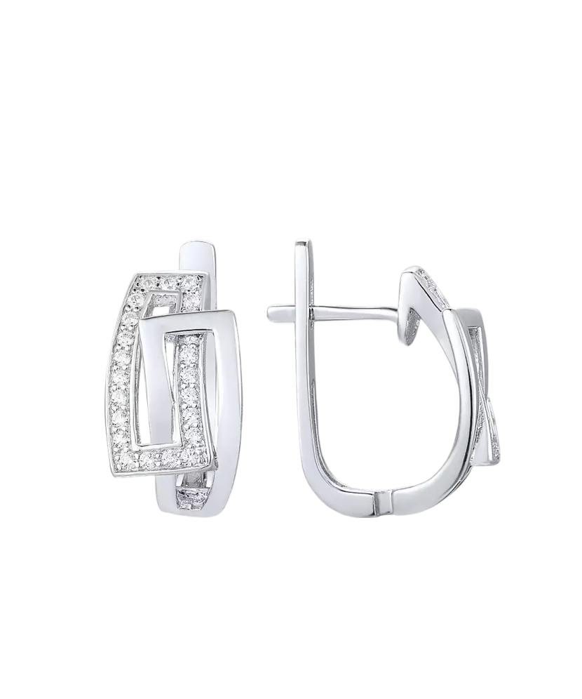 Sidabriniai auskarai su cirkoniais  - Goldinga