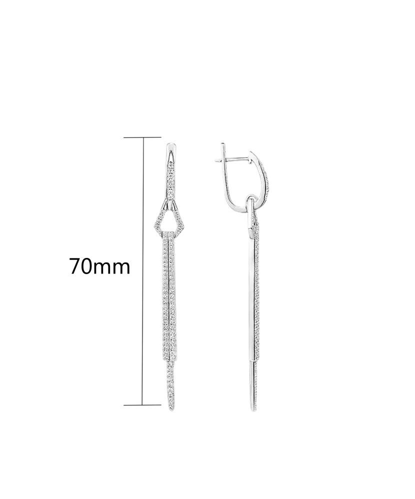 Sidabriniai auskarai su cirkoniais  - Goldinga