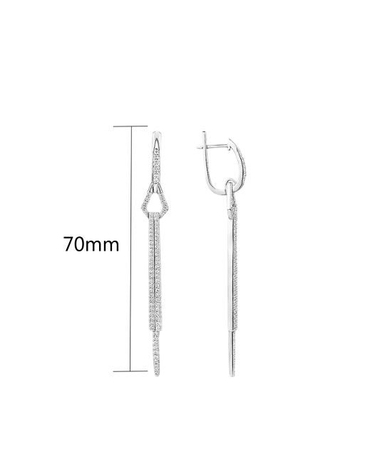 Sidabriniai auskarai su cirkoniais  - Goldinga