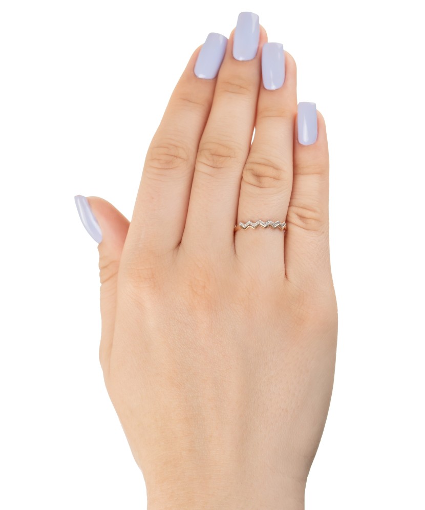 Auksinis žiedas su deimantais - Auksiniai Žiedai su brangakmeniais - Goldinga