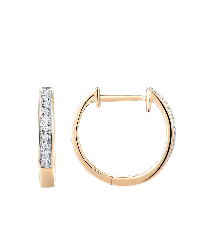 Auksiniai auskarai su deimantais  - Goldinga