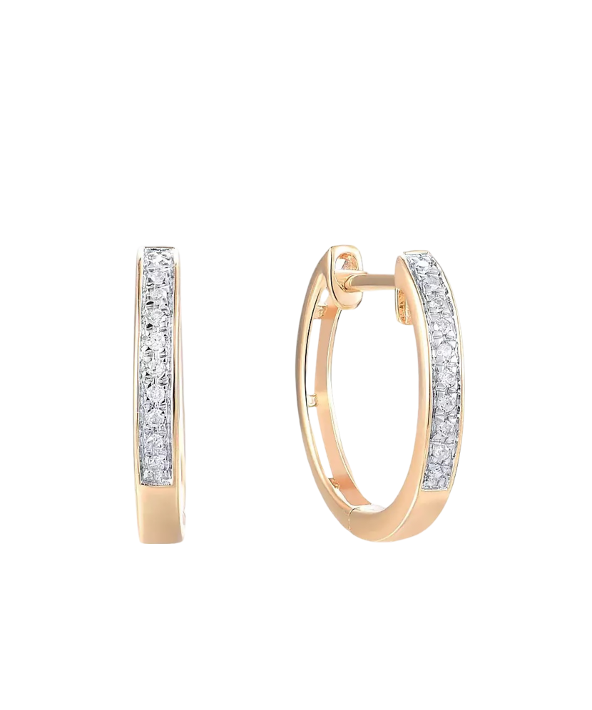 Auksiniai auskarai su deimantais  - Goldinga