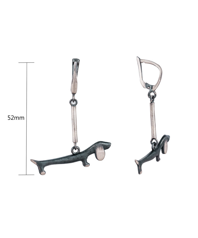 Sidabriniai auskarai "Šuniukai" - Sidabriniai auskarai - Goldinga