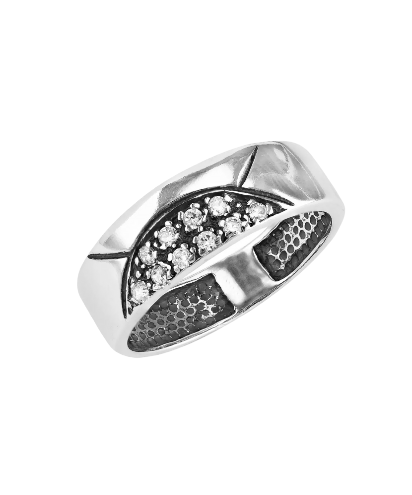 Sidabrinis žiedas su cirkoniais