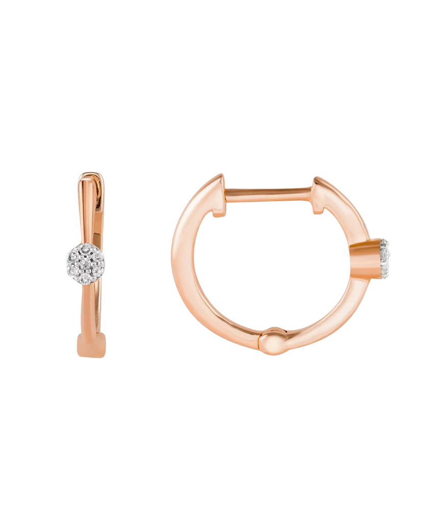 Auksiniai auskarai su deimantais  - Goldinga