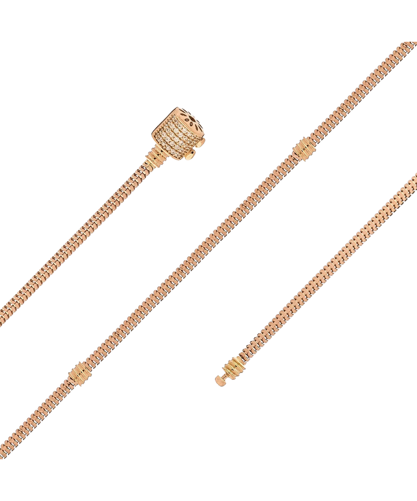 Auksinė apyrankė su cirkonio užsegimu  - Goldinga