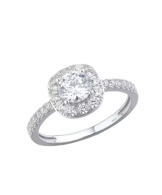 Sidabrinis žiedas su cirkoniais - Sidabriniai žiedai - Goldinga