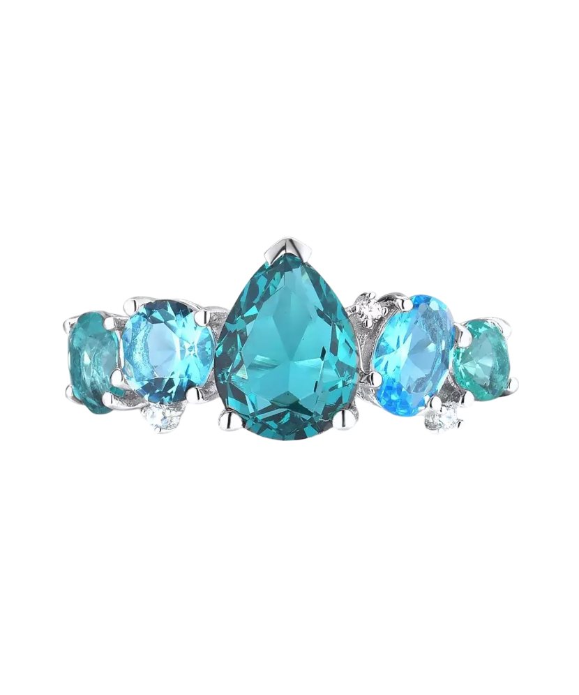 Sidabrinis žiedas su cirkoniais  - Goldinga