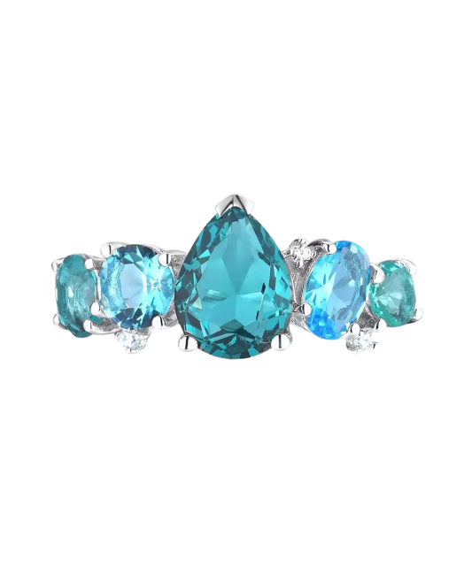 Sidabrinis žiedas su cirkoniais  - Goldinga