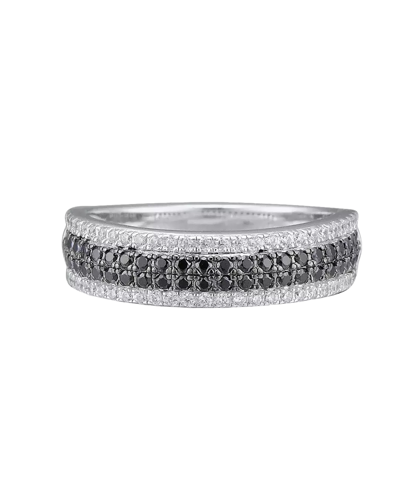 Sidabrinis žiedas su cirkoniais ir špineliais  - Goldinga