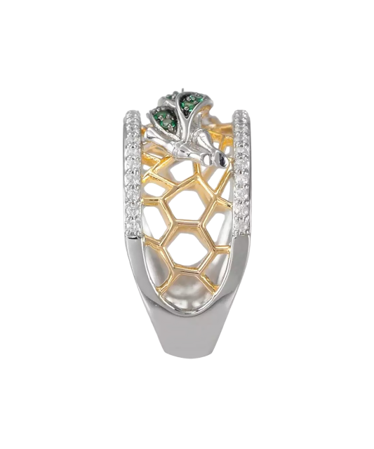 Sidabrinis žiedas su cirkoniais - Sidabriniai žiedai - Goldinga