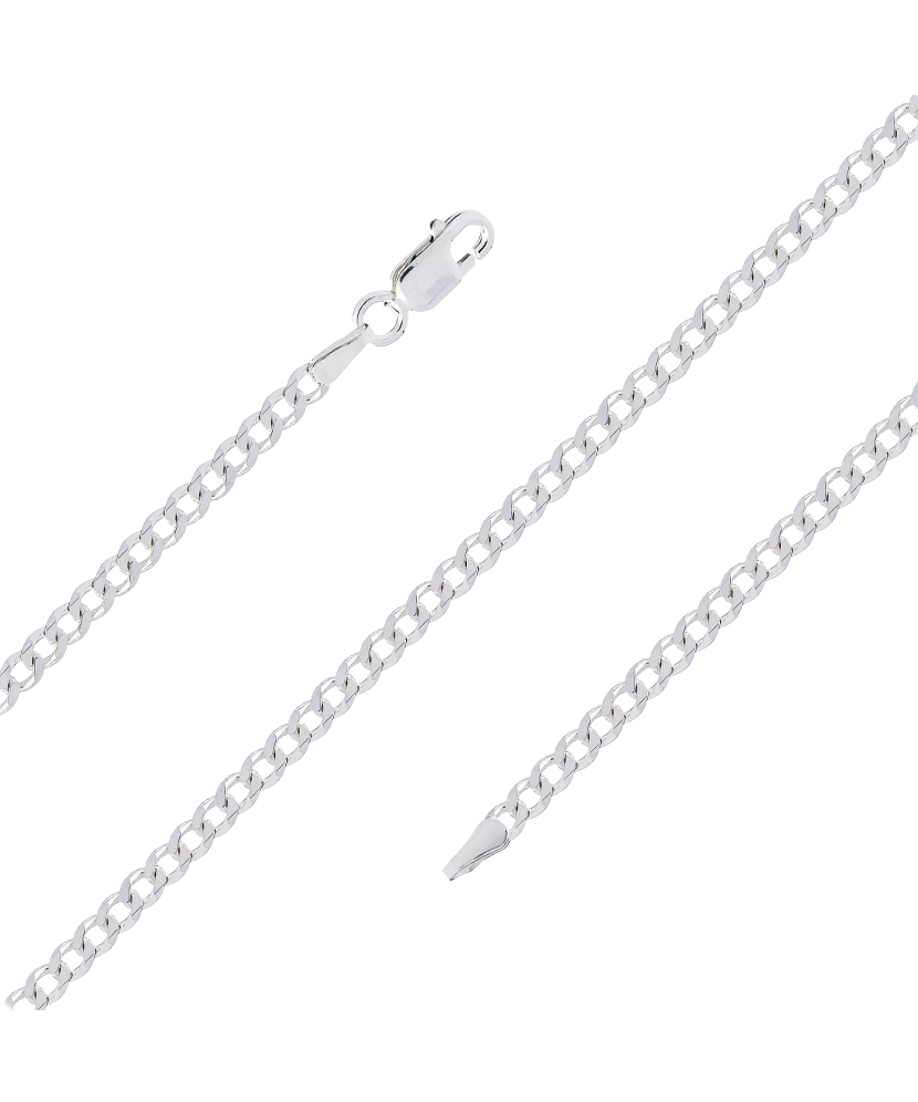 Sidabrinė Grandinėlė "Curb" 3.1mm  - Goldinga