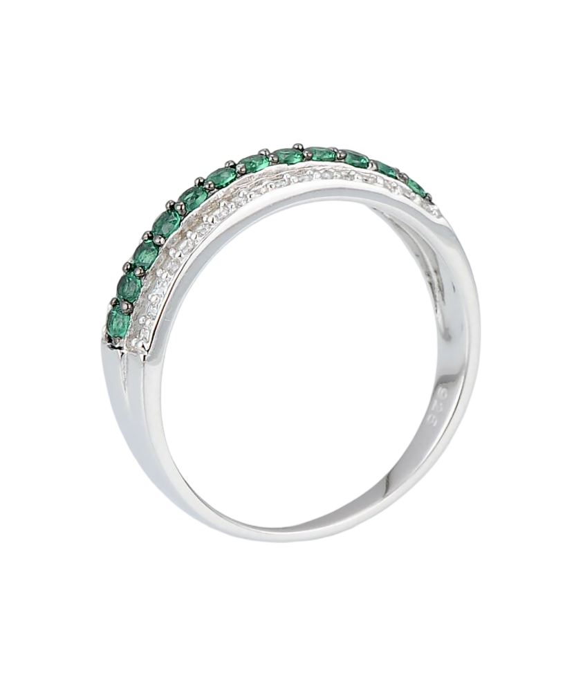 Sidabrinis žiedas su cirkoniais ir špineliais  - Goldinga