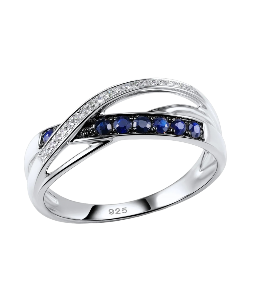 Sidabrinis žiedas su cirkoniais  - Goldinga