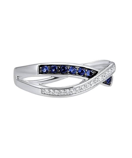 Sidabrinis žiedas su cirkoniais  - Goldinga