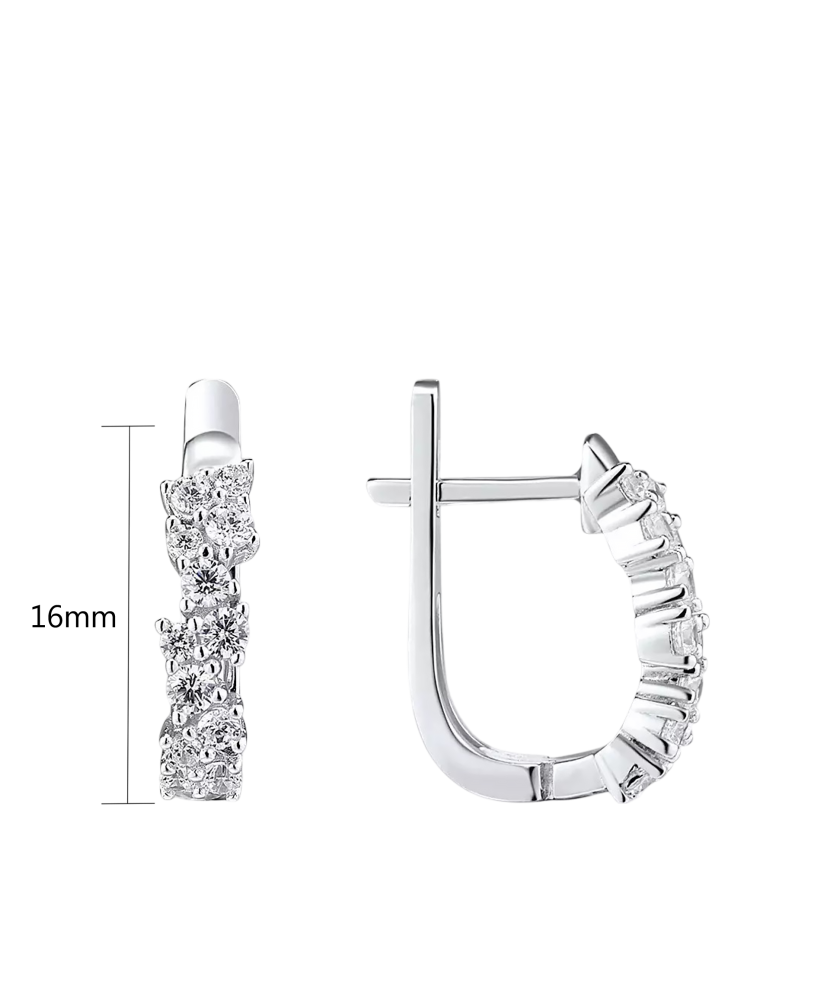 Sidabriniai auskarai su cirkoniais  - Goldinga