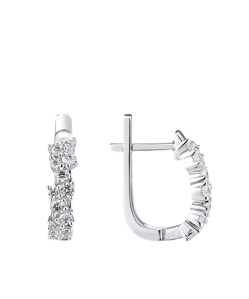 Sidabriniai auskarai su cirkoniais  - Goldinga