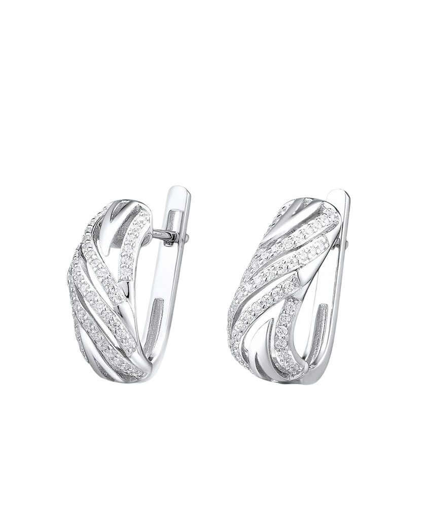 Sidabriniai auskarai su cirkoniais  - Goldinga