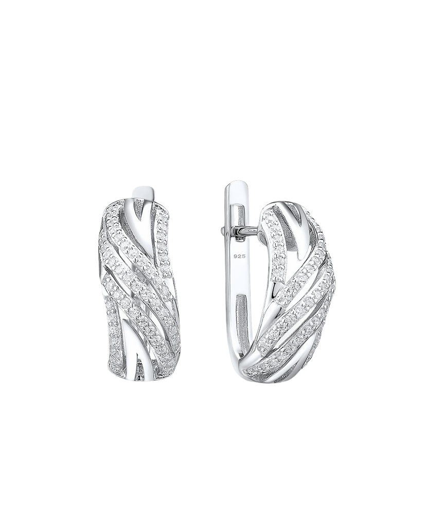 Sidabriniai auskarai su cirkoniais  - Goldinga