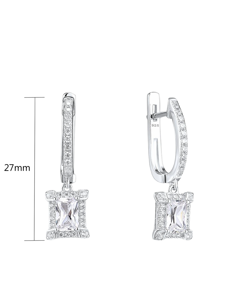 Sidabriniai auskarai su cirkoniais  - Goldinga