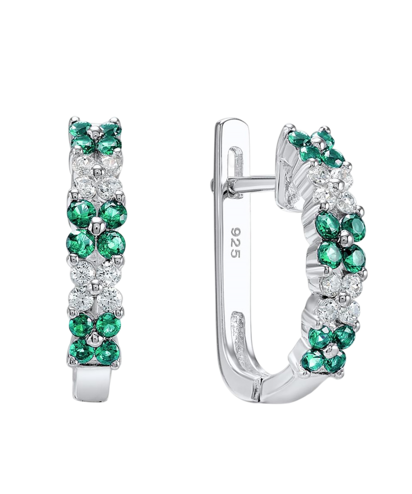 Sidabriniai auskarai su cirkoniais  - Goldinga