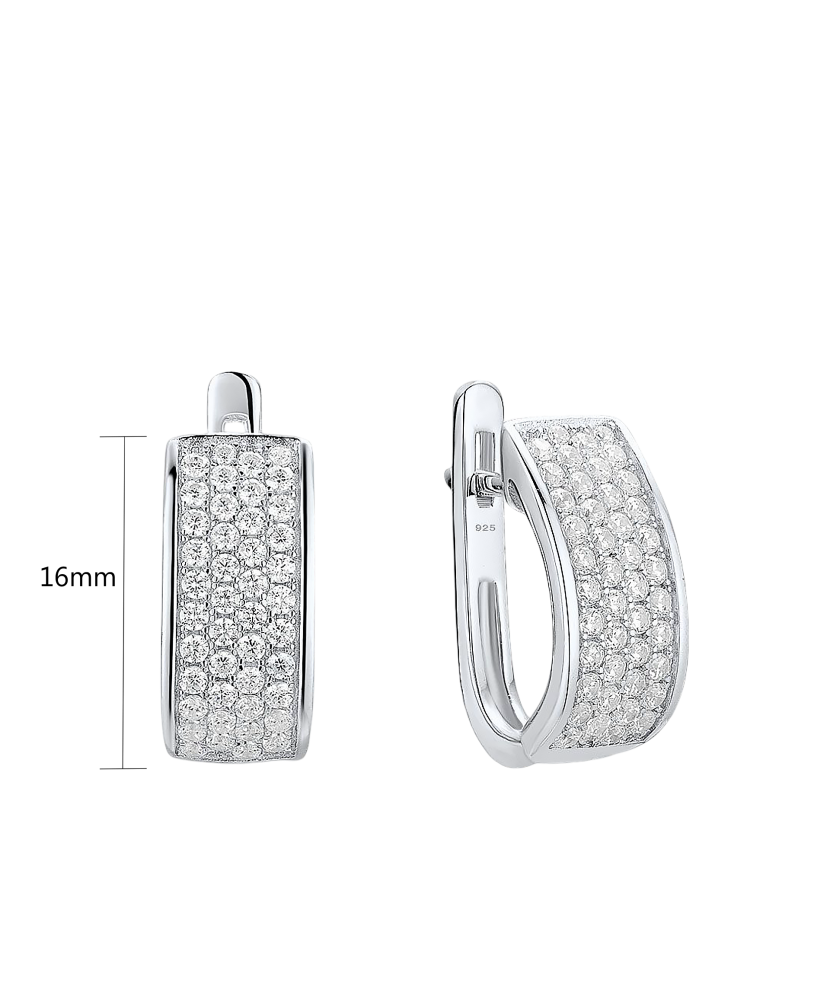 Sidabriniai auskarai su cirkoniais  - Goldinga