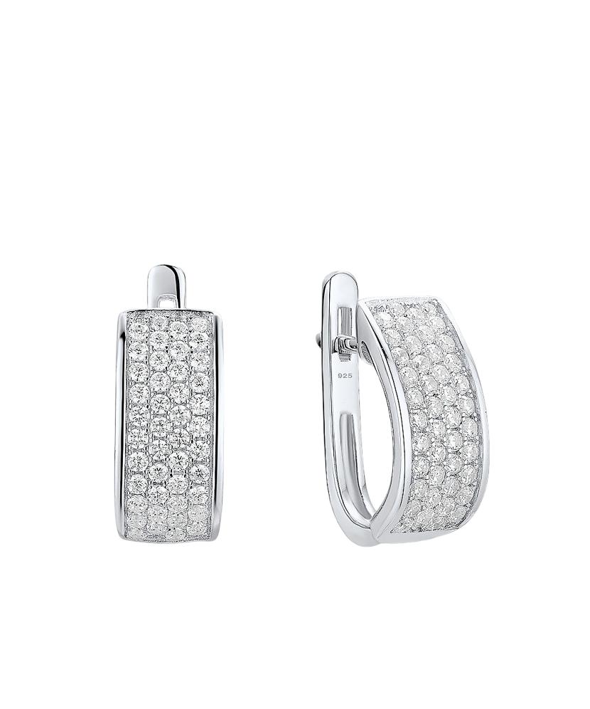 Sidabriniai auskarai su cirkoniais  - Goldinga