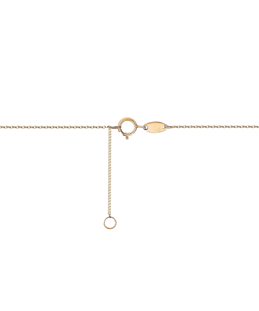 Auksinė grandinėlė su cirkonio pakabuku "Širdelė" - Auksinės grandinėlės su pakabukais - Goldinga