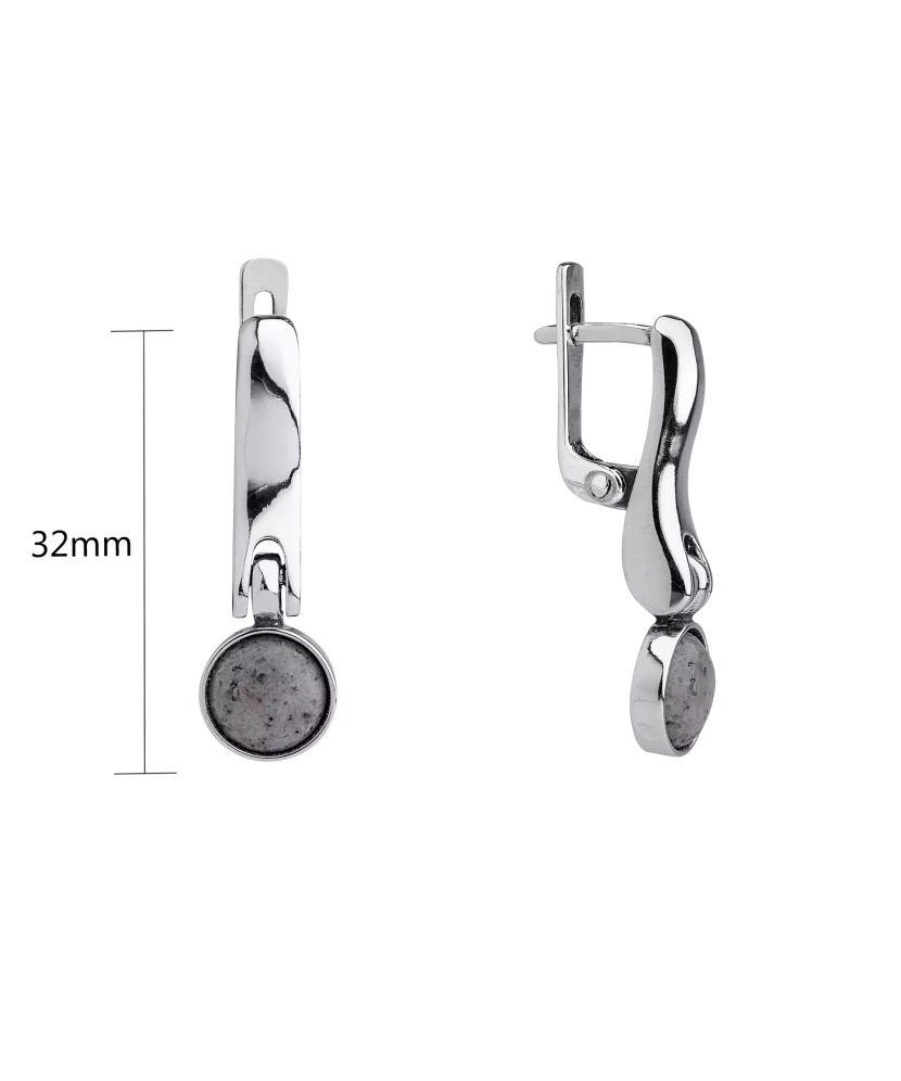 Sidabriniai auskarai su jaspiu  - Goldinga