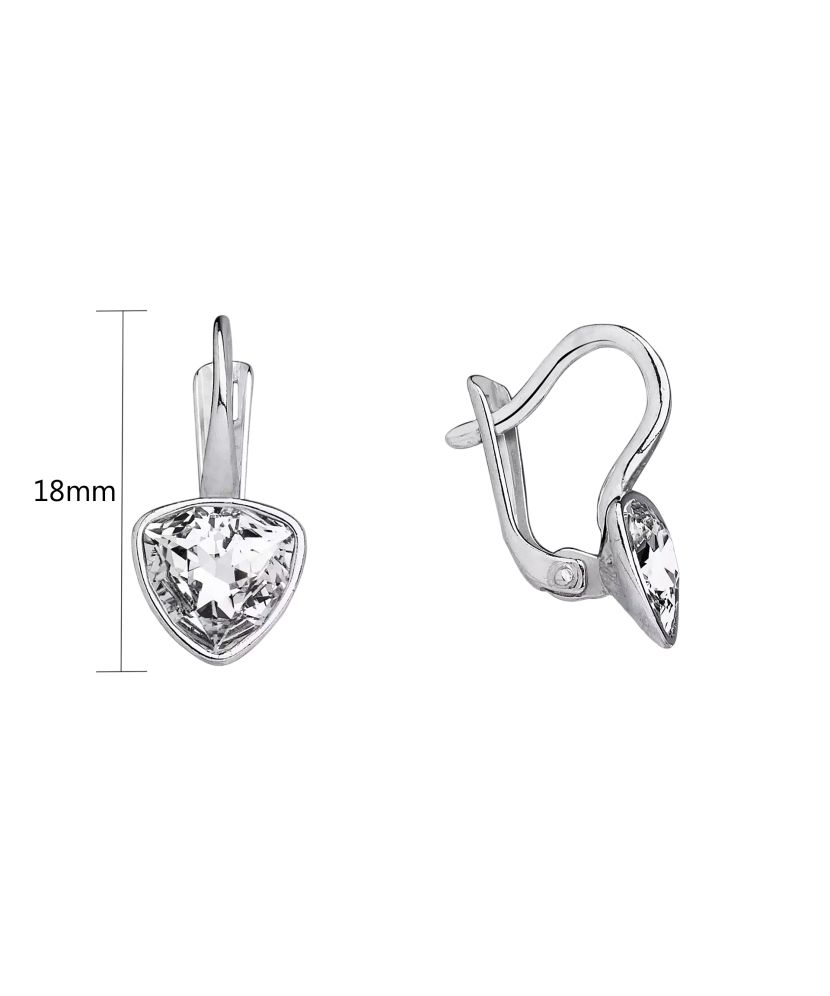 Sidabriniai auskarai su kristalais  - Goldinga