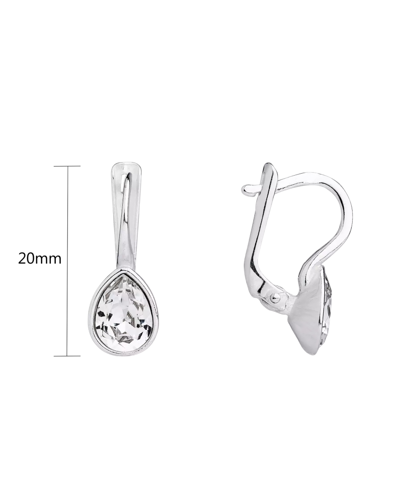 Sidabriniai auskarai su kristalais  - Goldinga