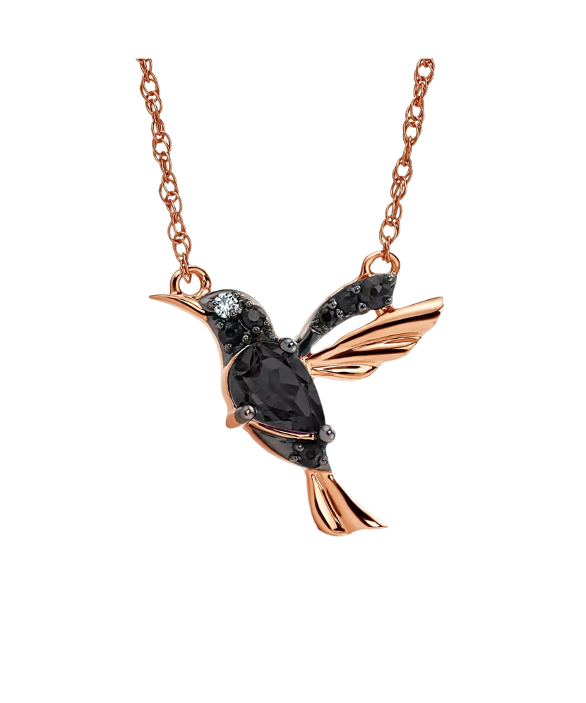 Auksinė grandinėlė su onikso ir deimantų pakabuku - Auksinės grandinėlės su pakabukais - Goldinga