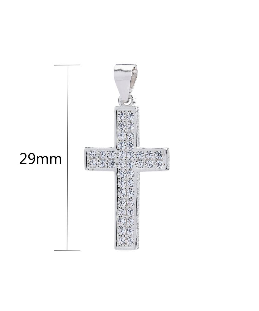 Sidabrinis pakabukas su cirkoniais „Kryželis“  - Goldinga