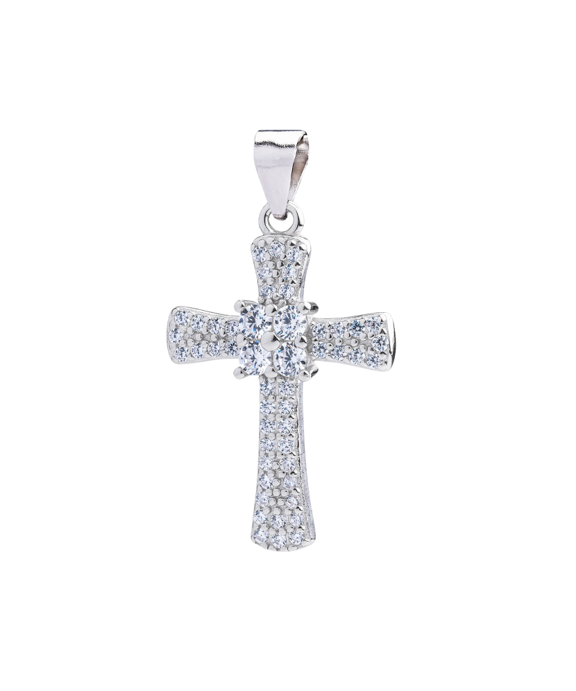 Sidabrinis pakabukas su cirkoniais „Kryželis“  - Goldinga