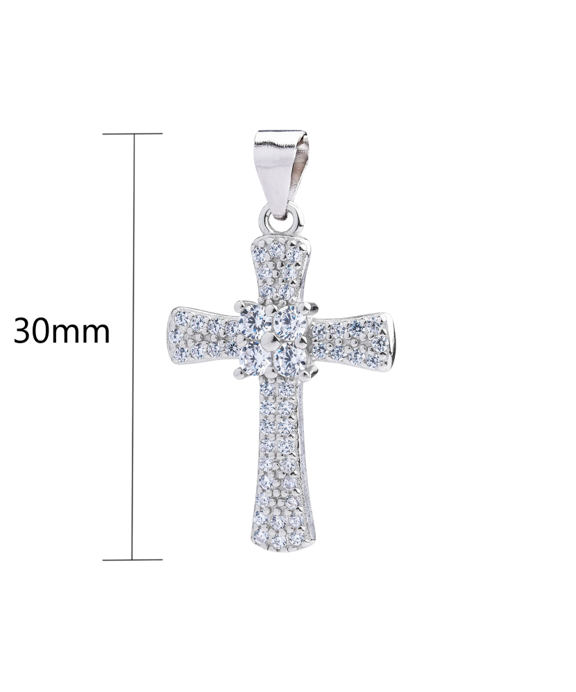 Sidabrinis pakabukas su cirkoniais „Kryželis“  - Goldinga