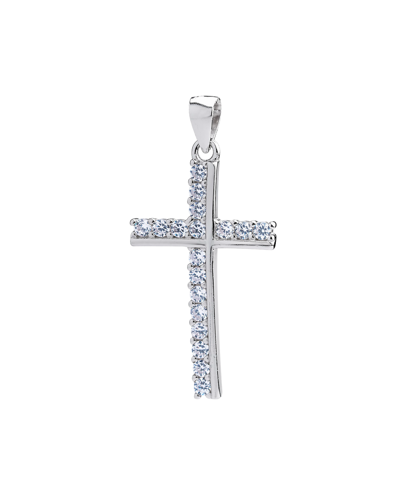 Sidabrinis pakabukas su cirkoniais „Kryželis“  - Goldinga