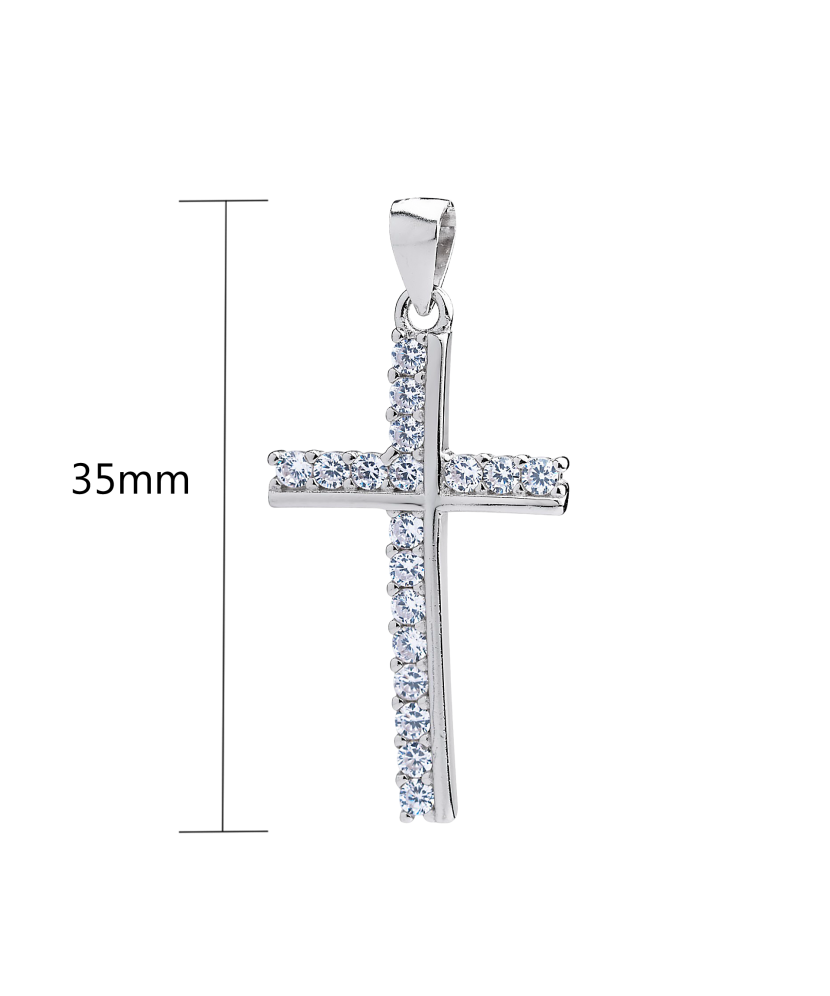 Sidabrinis pakabukas su cirkoniais „Kryželis“  - Goldinga