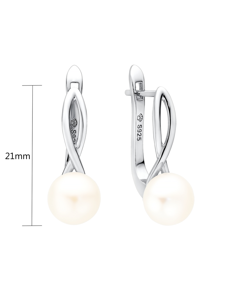 Sidabriniai auskarai su perlais - Auskarai su perlais - Goldinga