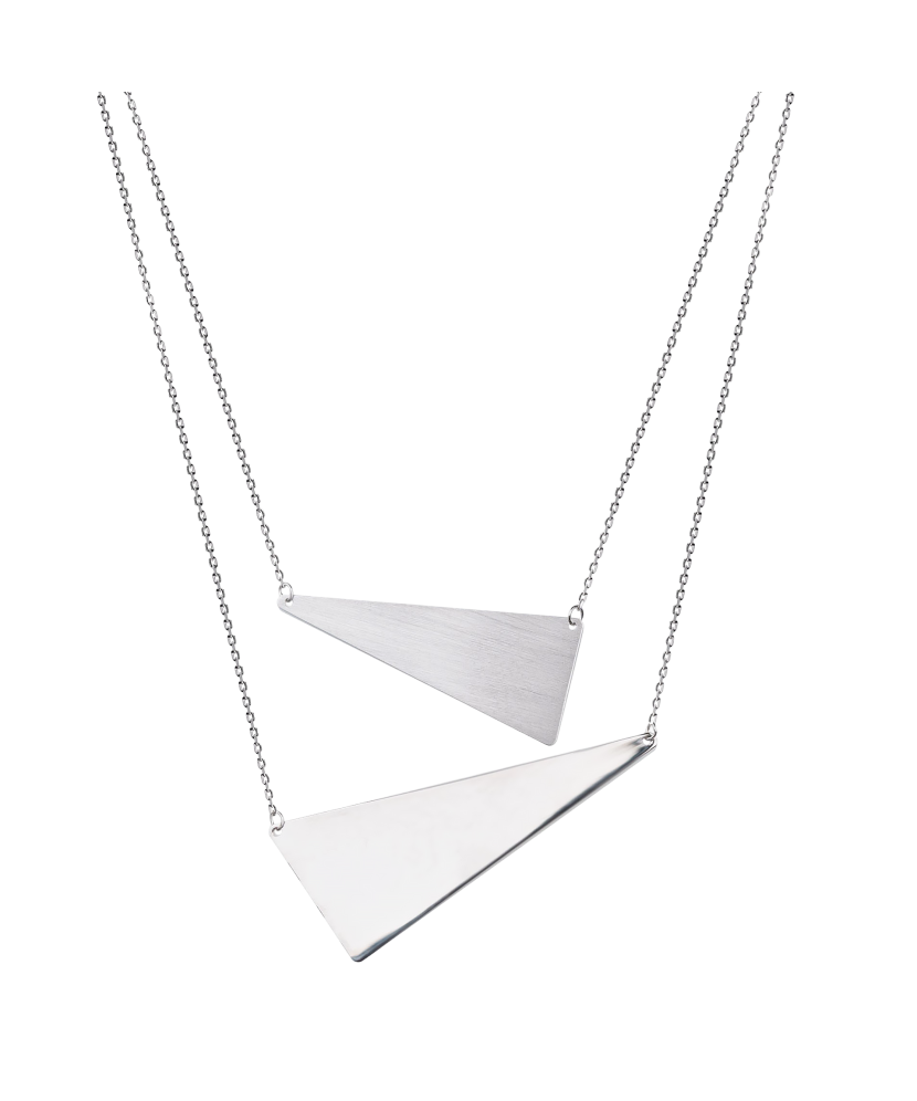 Dviguba sidabrinė grandinėlė su pakabukais  - Goldinga