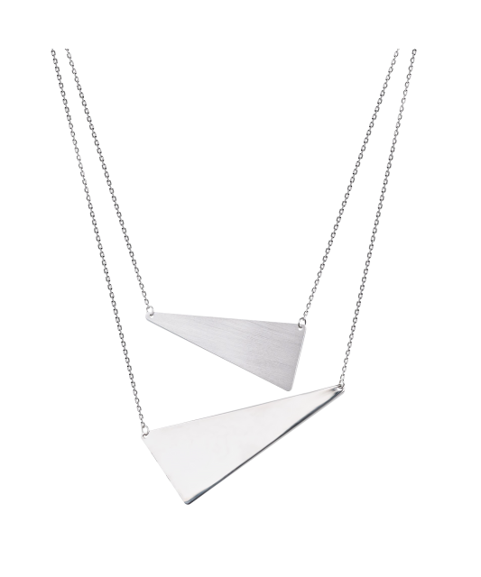 Dviguba sidabrinė grandinėlė su pakabukais  - Goldinga