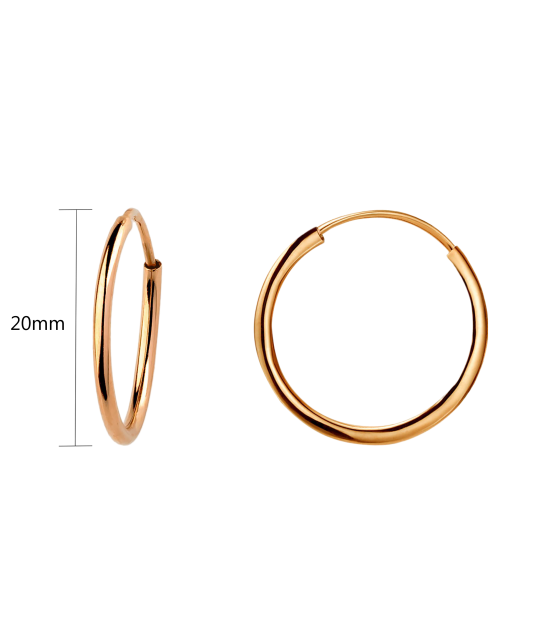 Auksiniai auskarai rinkutės 20mm  - Goldinga