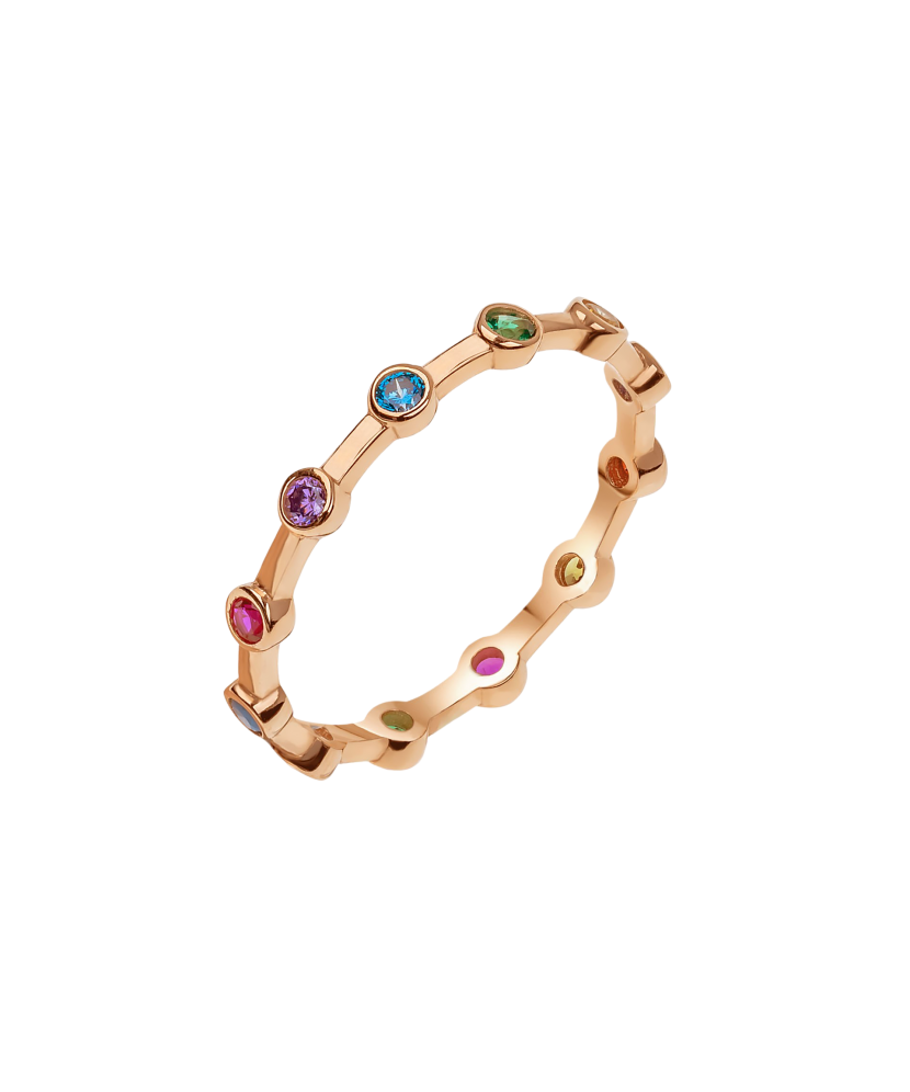 Auksinis žiedas su cirkoniais  - Goldinga