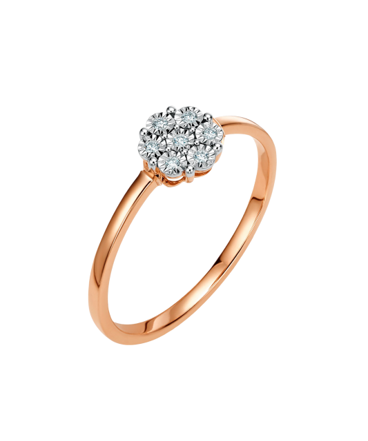 Auksinis žiedas su deimantais  - Goldinga