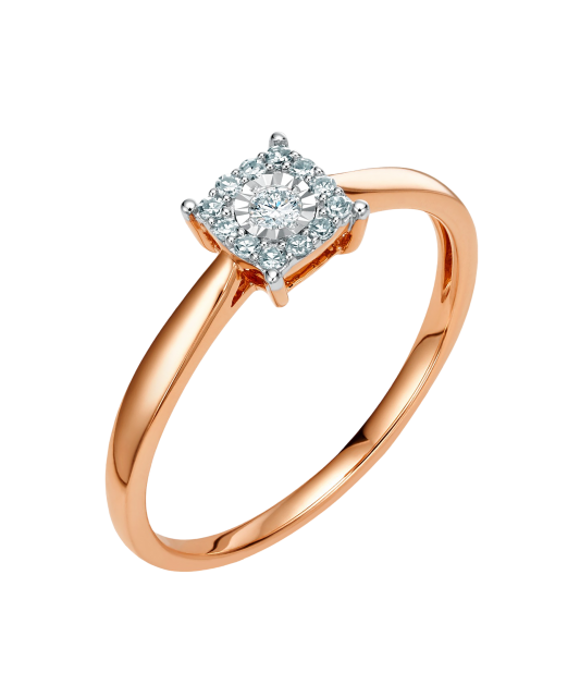 Auksinis žiedas su briliantais  - Goldinga