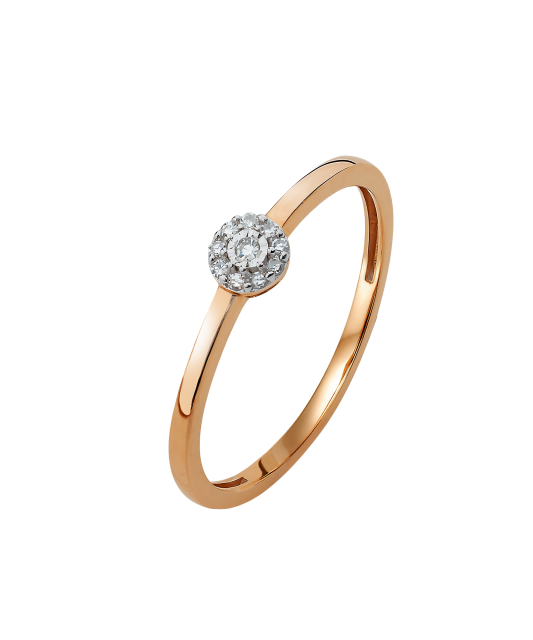 Auksinis žiedas su deimantais  - Goldinga
