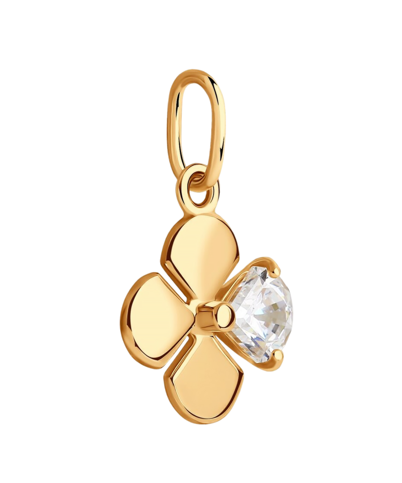 Auksinis pakabukas su cirkoniu  - Goldinga
