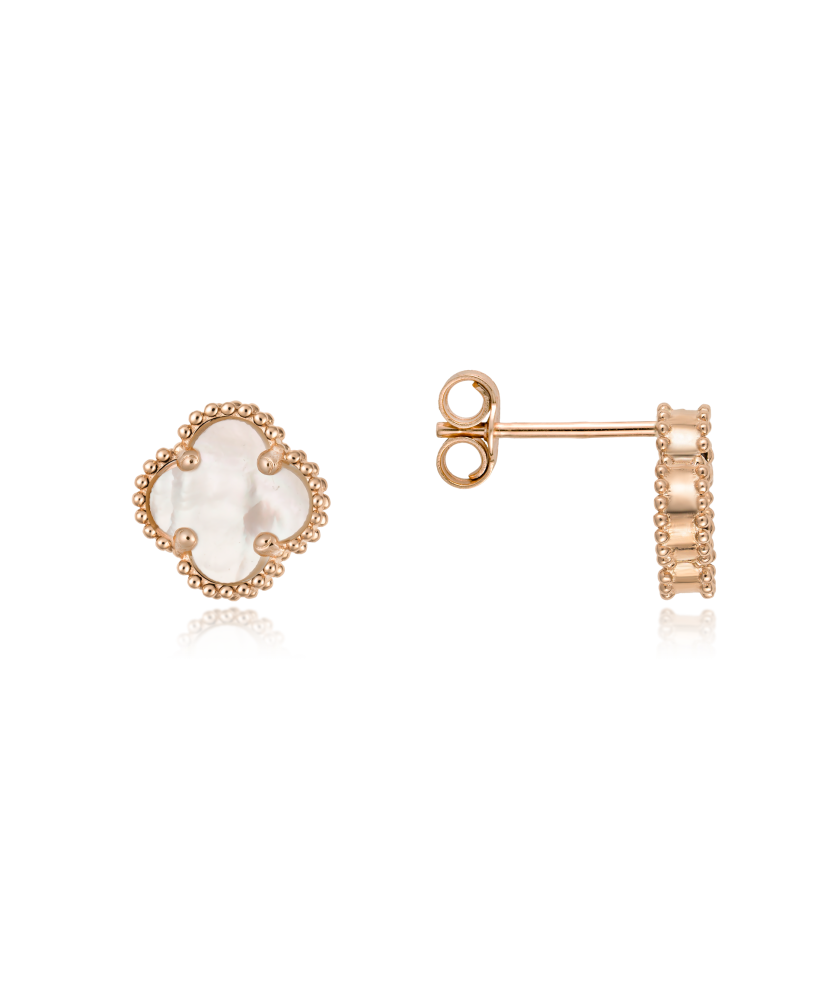 Auksiniai auskarai su perlamutru - Auksiniai auskarai - Goldinga