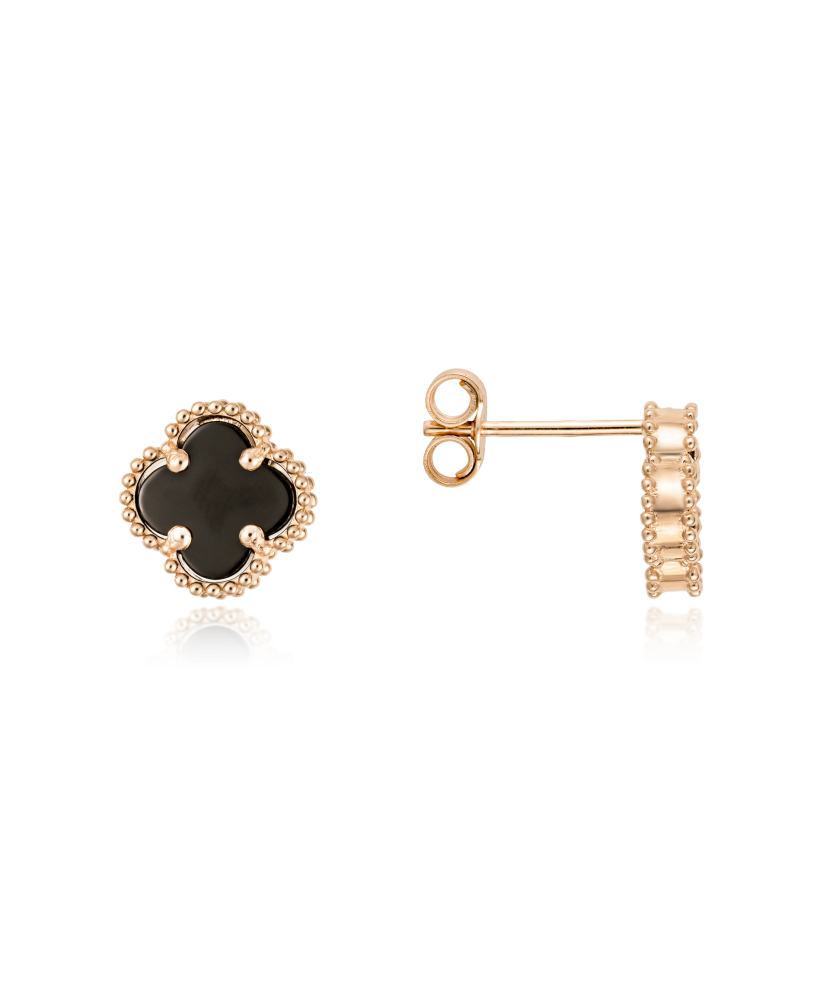 Auksiniai auskarai su emale - Auksiniai auskarai - Goldinga